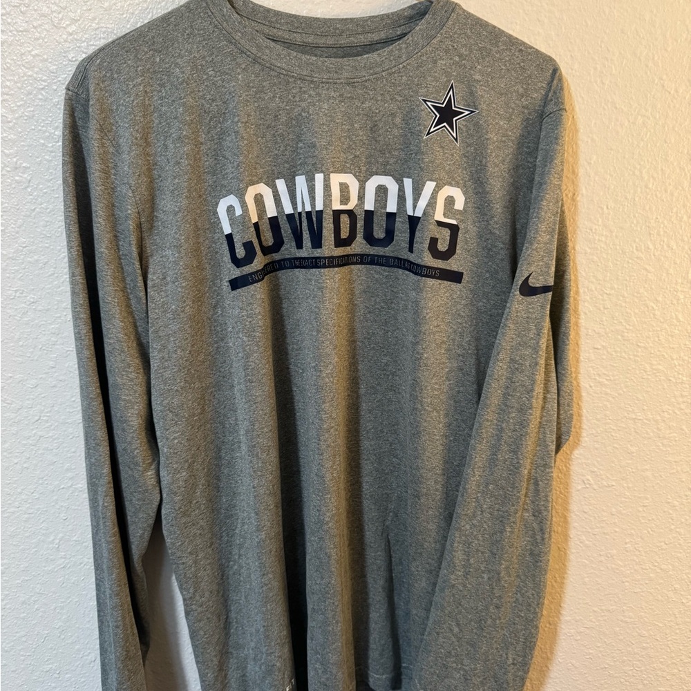 Dallas Cowboys Gray Nike Long Sleeve Shirt